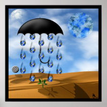 超現実的な砂漠雨