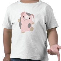 踊りの漫画のブタの子供の服装