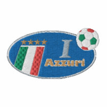 進水の特別なForza Azzuriイタリアの旗のスエットシャツ 刺繍入りスウェットシャツ
