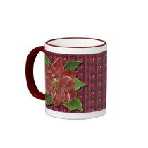 金によって縁を付けられるポインセチアDrinkware マグカップ