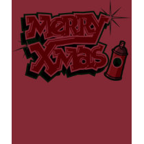 陽気なクリスマスの落書きのTシャツ