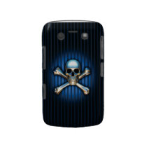 青いスカルの黒の果実の大胆な箱 CASE-MATE BLACKBERRY ケース