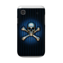青いスカルのSamsungギャラクシー箱 Samsung Galaxy S ケース