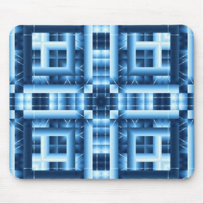 青く幾何学的なMousepad マウスパッド 作者：Shadorma