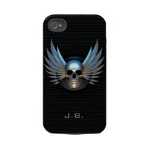 青によって飛ぶ頭骨のiPhone 4の場合