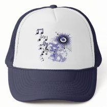 音楽グラフィックの帽子