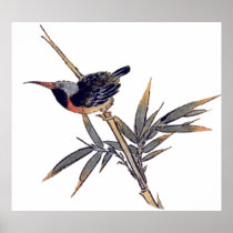 鳥およびタケ2 プリント