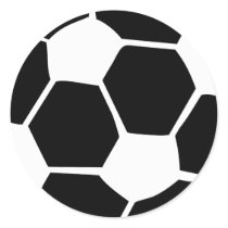 黒いサッカーボール シール
