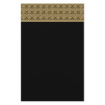 黒い金の単一のダマスク織の文房具 レター用品
