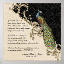 12x12ヴィンテージの孔雀1 -パーソナライズされたな結婚