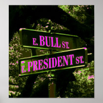 $24.95 Bull及び大統領Street Print Poster Sign