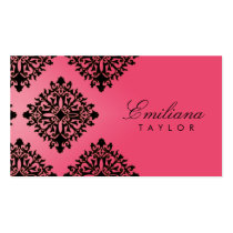 311 Emilianaの情熱のピンク及び黒いダマスク織