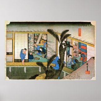 37. �ֺ�ɡ�����Akasaka-juku��Hiroshige��Ukiyo-e zazzle_print
