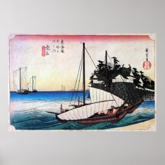 43. ��̾�ɡ�����Kuwana-juku��Hiroshige��Ukiyo-e zazzle_print