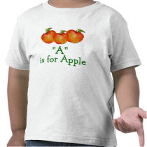 AはAppleのため幼児のTシャツを綴ることを学びますです