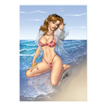Alリオからの巨大な25x35セクシーなビキニ浜のPinup ポスター