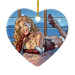 Alリオによってブロンド最もセクシーな休日のクリスマスのPinup オーナメント