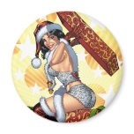 Alリオによるセクシーなサンタのクリスマスプレゼントの原物 マグネット