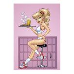 AlリオによるセクシーなブロンドのウェートレスポスターPinup ポスター