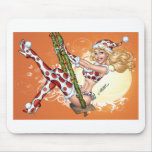 Alリオによる振動のセクシーなクリスマスのPinupの女の子 マウスパッド