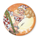 Alリオによる振動のセクシーなクリスマスのPinupの女の子 マグネット