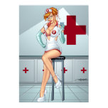 Alリオによる赤毛のセクシーな看護婦のPinup ポスター