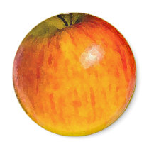 Appleの赤い水彩画-磁石