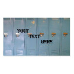 blue school lockers business card templates