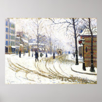 Boulevard de Clichy、フランスの冬