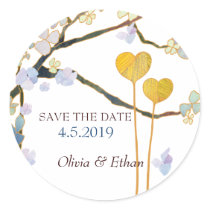 BridalHeaven 2のハートの青い結婚式の保存日付