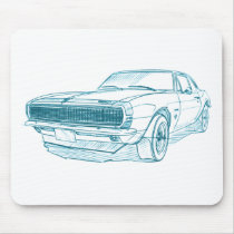 Chevy Camaro RS 1967年 マウスパッド