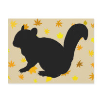 chipmunk's silhouette　(Black)　type2 はがき