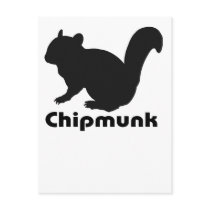 chipmunk's silhouette　(Black)　type2 葉書き