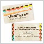 crochet crafting fashion toys business card, Cr...