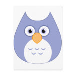 Cute Blue Owl Postcard