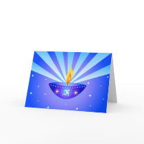 Diwaliランプ-カード