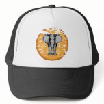 Elephant and Vintage Sun Trucker Hats