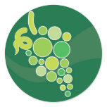 Green Grapes Round Sticker