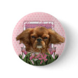 Happy Birthday - King Charles Cavalier - Ruby Pins