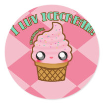 I luvのアイスクリーム! シール