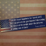Jefferson: I predict happiness for America Bumper Sticker