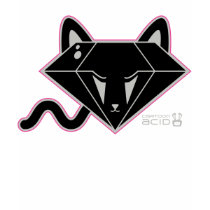 Kawaiiの黒ダイヤのキティ猫のTシャツ tシャツ