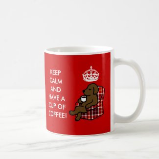 Keep Calm Chocolate Labrador Mug