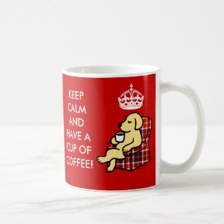 Keep Calm Yellow Labrador Mugs