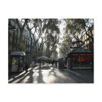 Las Ramblas、バルセロナの郵便はがき