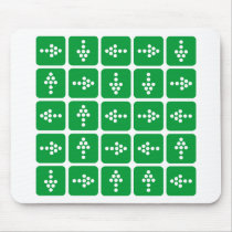 LEDの矢の正方形の緑