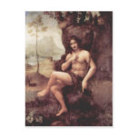 Leonardo da Vinci Bachus 1511-1515 Technique Holz  Post Cards