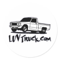 Luvのトラックのロゴの商品 丸形シール・ステッカー