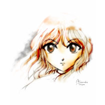 Mangaの日本製アニメの女の子のスケッチのかわいい大きい目のkawaii