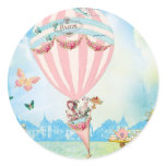 Marie Antoinette Tea at Versailles in a PinkBaloon Round Sticker